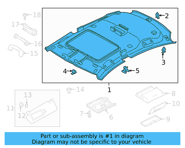 Headliner 3G8-867-501-E-BR2 - View 2
