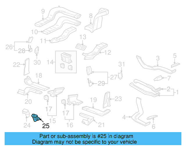 Center Duct 7L0-819-801-B