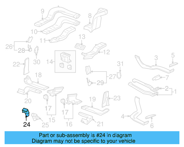 Outlet Assembly 7L0-819-354-B - View 3