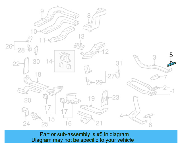 Dashboard Air Vent 7L0-819-624-B-01C