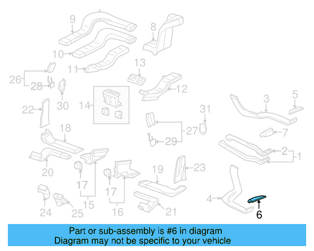 Dashboard Air Vent 7L0-819-623-B-9B9 - View 8