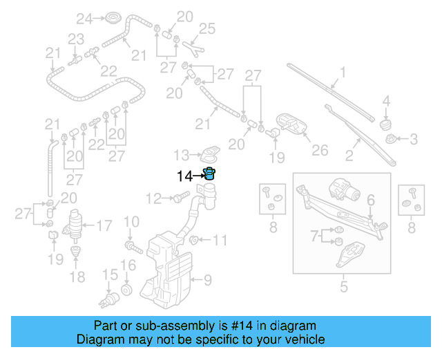 Washer Fluid Strainer 4A0-955-485 - View 79