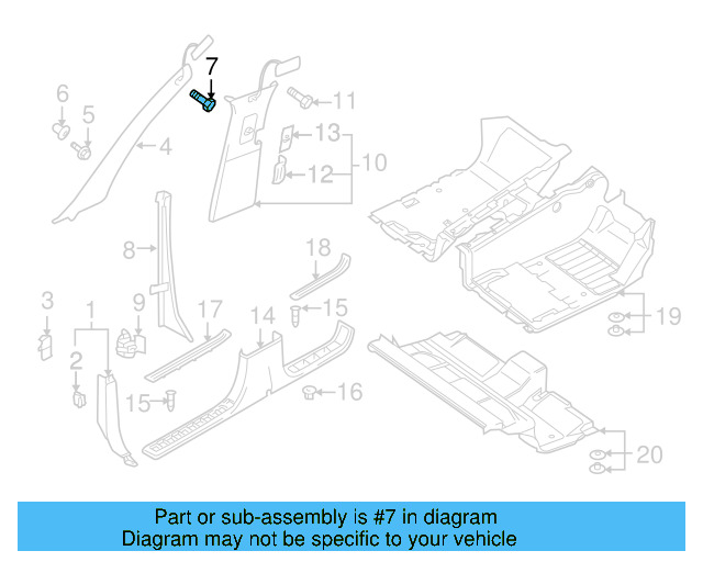 Air Deflector 7L6-819-203-D-3X1 - View 7
