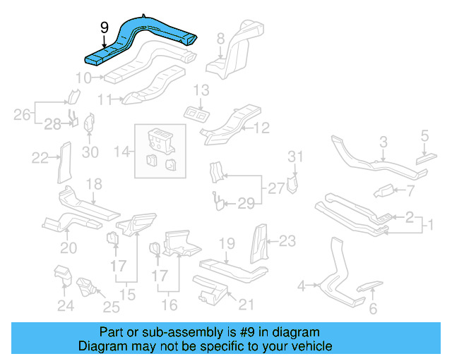 Outlet Assembly 7L0-819-354-B - View 2