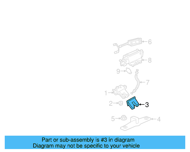 Latch Cover 3CN-827-520-9B9 - View 3