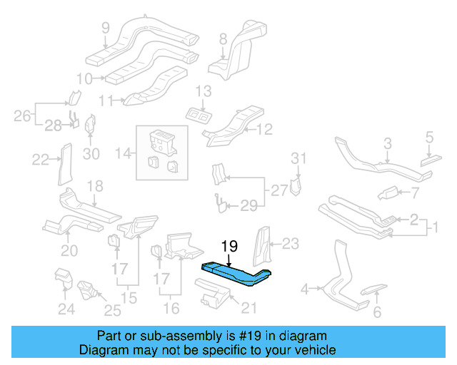 Lower Duct 7L0-820-831-B - View 7
