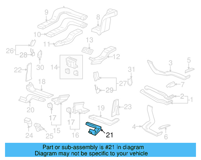 Lower Duct 7L0-820-831-B - View 3