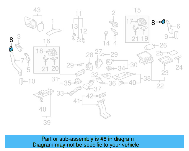 Air Inlet Grille 7L6-819-103-9B9 - View 5