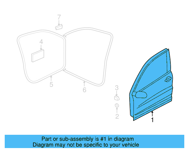 Door Shell 5N0-831-055-B - View 3