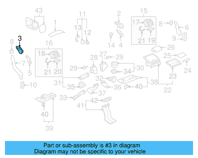 Defroster Duct 7L6-819-721-B - View 2