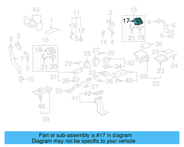 Air Vent 7L0-819-986-B-9B9 - View 8
