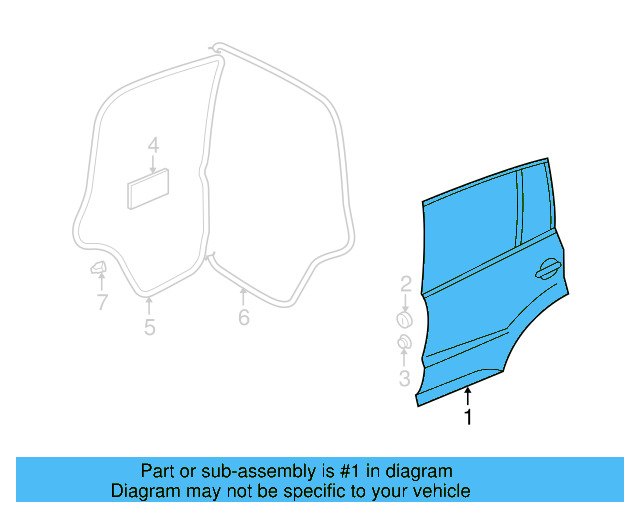 Door Shell 5N0-833-056-A - View 3