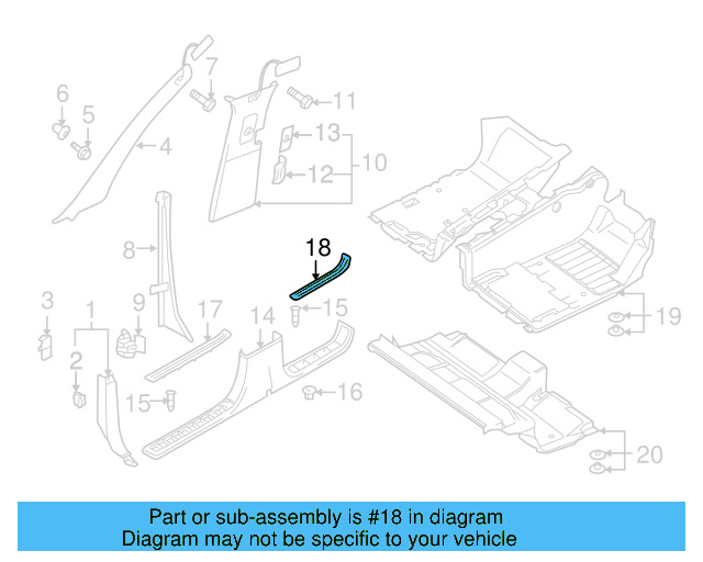Door Sill Plate 7L0-853-656-C-4P7 - View 5