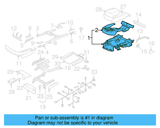 Cushion Frame 7L0-881-158-C - View 2