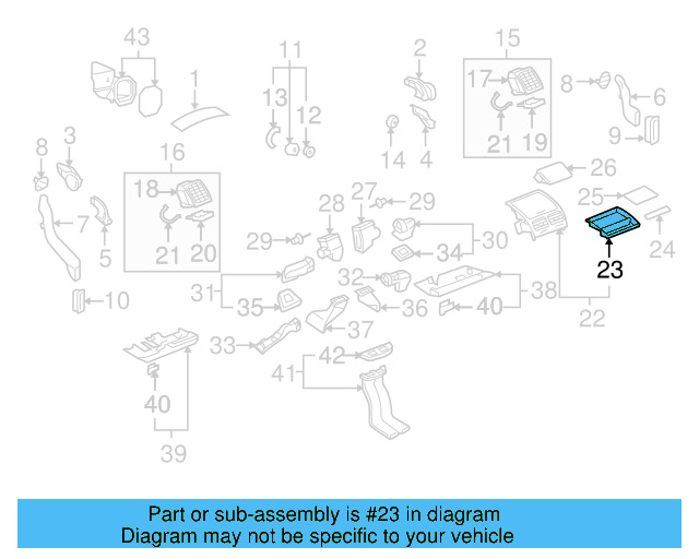Instrument Panel Storage Compartment 7L6-857-923-A-3X1 - View 2