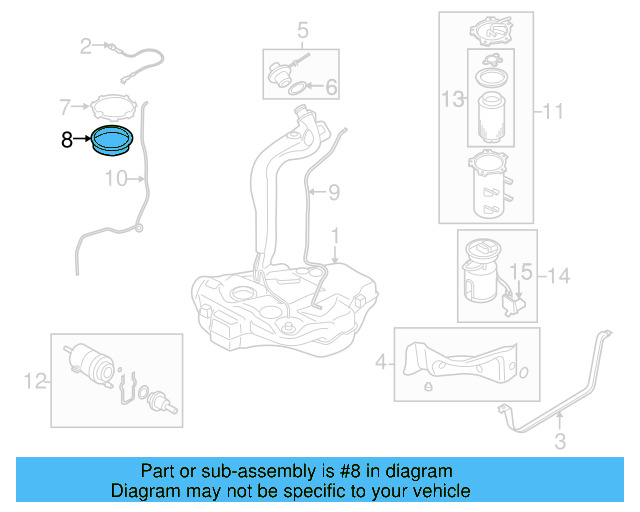Fuel Pump Assembly Seal 1J0-919-133-B - View 24