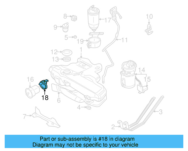 Fuel Filter Bracket 1C0-201-687-A - View 2