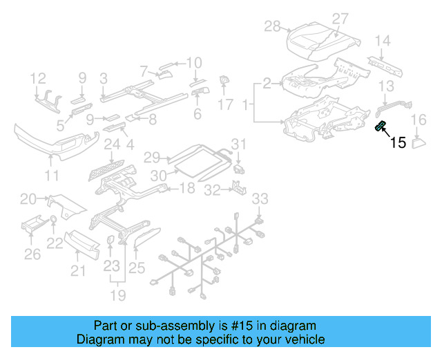 Seat Frame Trim Panel Bracket 7L0-881-559-B