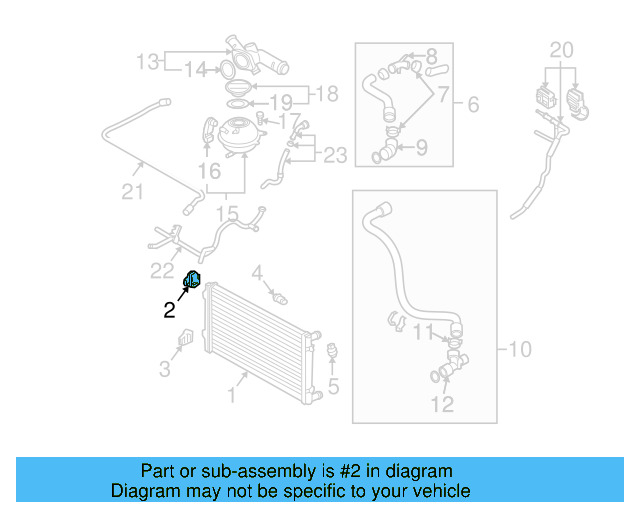 Radiator Upper Bracket 1J0-806-155-E - View 17