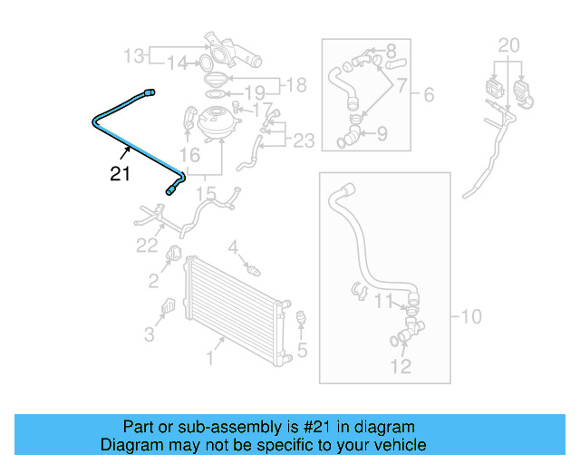 Overflow Hose 1J0-122-109-AC - View 6