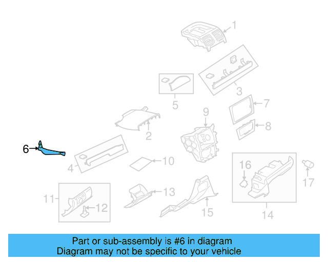 Instrument Panel Trim Panel 1K5-819-447 - View 12