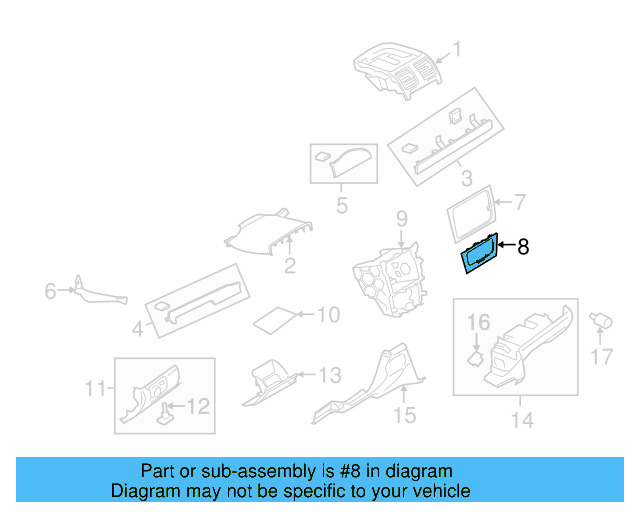 Instrument Panel Bezel 5K0-858-069-P-1QB - View 14
