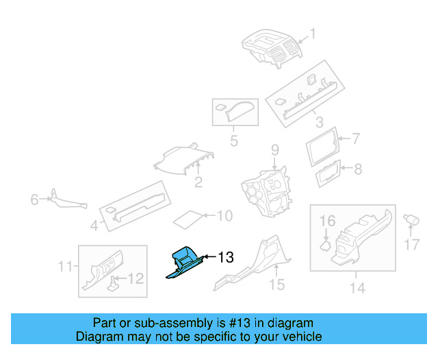 Trim Cover 1K1-858-365-AJ-82V - View 9