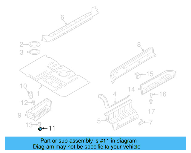 Body Side Molding Grommet 357-853-586-D - View 6