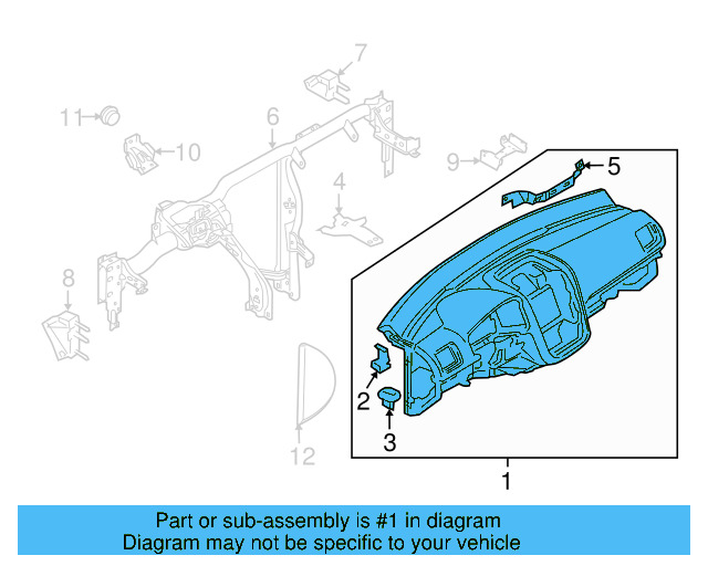 Instrument Panel 5K1-857-001-B-81X - View 6