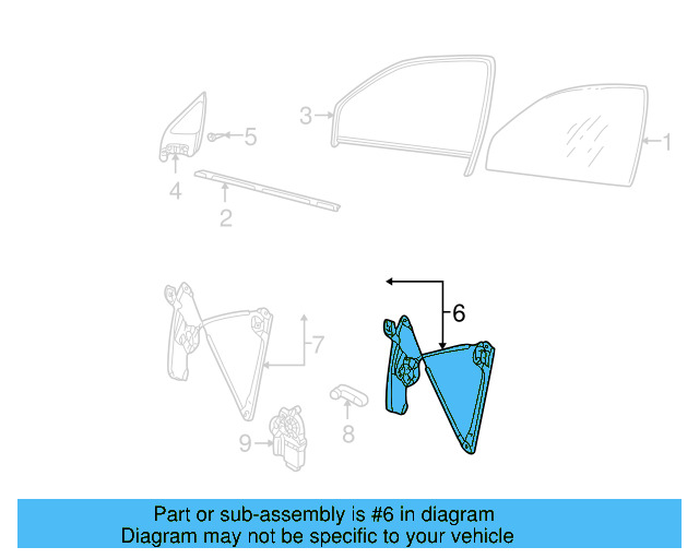 Window Regulator 1J4-837-462-H - View 5