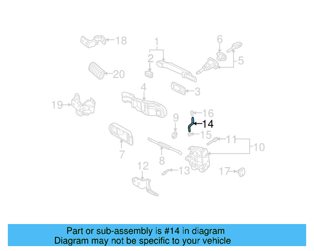 Lock Rod 1J3-837-184-A - View 4