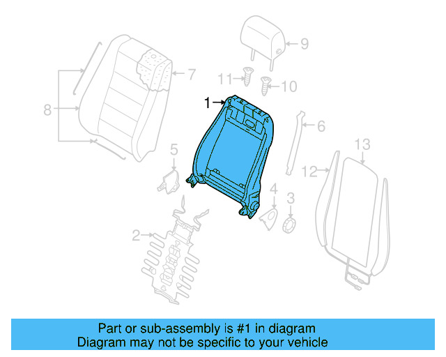 Seat Back Frame 8E0-881-515-A - View 3