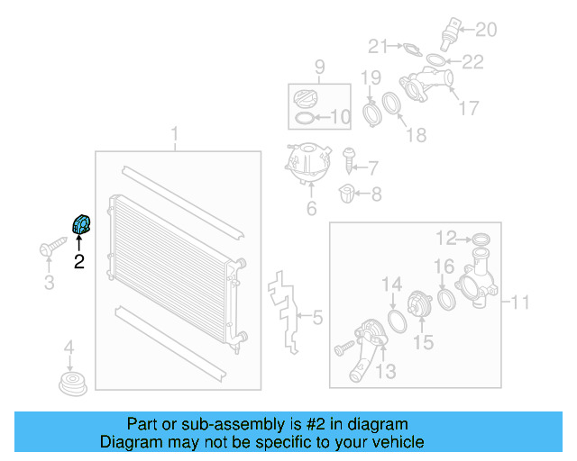 Upper Mount 1K0-121-367-M - View 37
