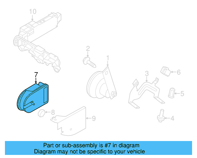 Alarm Horn 5C0-951-115 - View 19