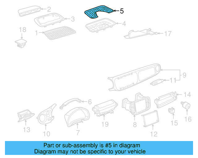 Tray Mat 5C5-858-168-PX7 - View 2
