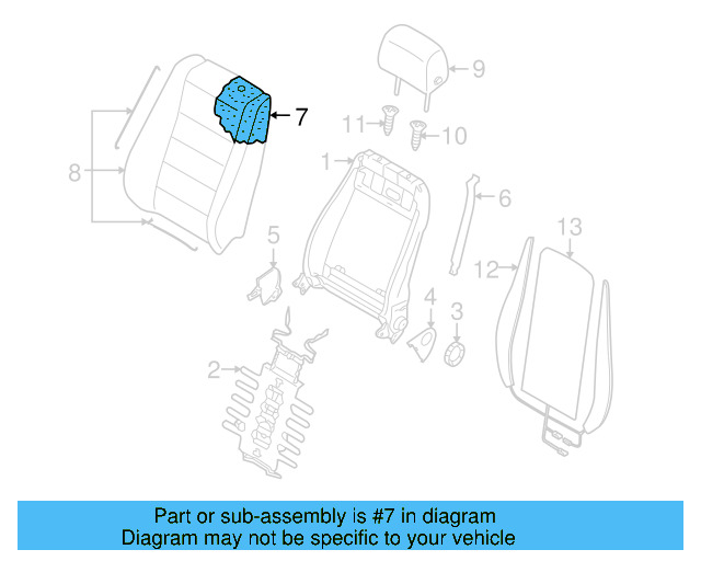 Seat Back Pad 7L6-881-776-AH - View 3