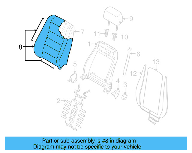 Seat Back Cover 7L6-881-806-FK-XQH