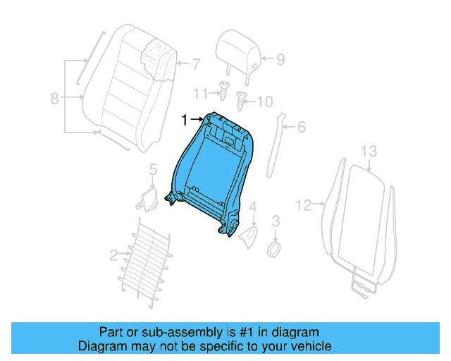 Seat Back Frame 8E0-881-515 - View 2