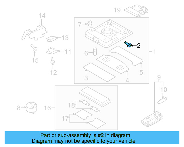 Headlamp Assembly Lower Bolt N-911-664-01 - View 45