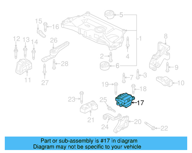 Trans Mount 1K0-199-555-AA - View 4