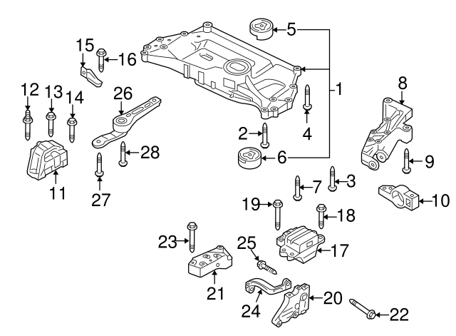 Engine Cradle Mount Bolt N-105-580-02 - View 73