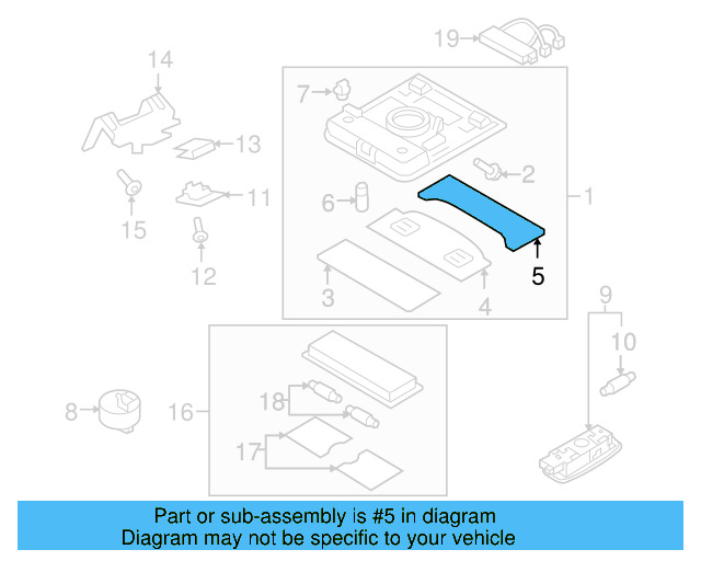 Lamp Bezel 1K0-947-133-D-95T - View 33