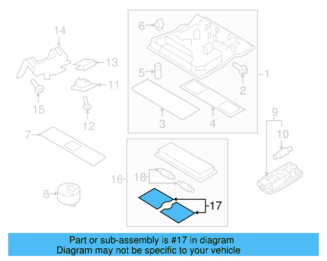 O'head Lamp Lens 6Q0-947-125-D - View 6