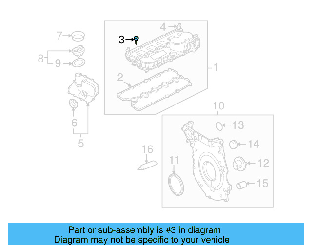 Valve Cover Bolt 06B-103-831-J