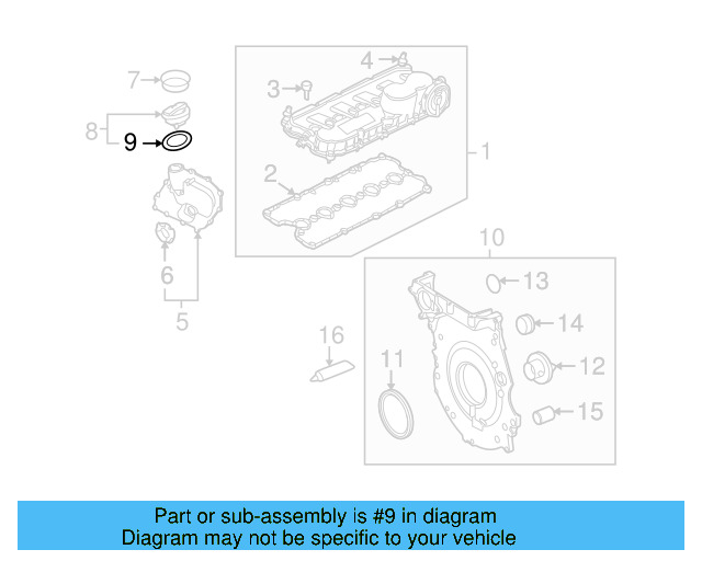 Filler Cap Gasket 036-115-111-B - View 83