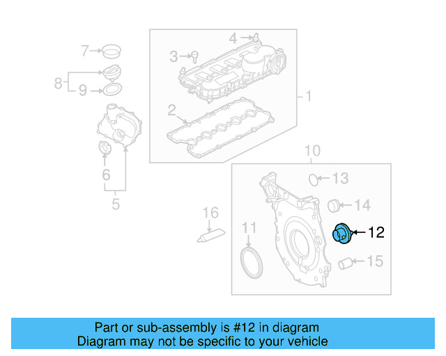 Timing Cover Plug 07K-109-273 - View 3
