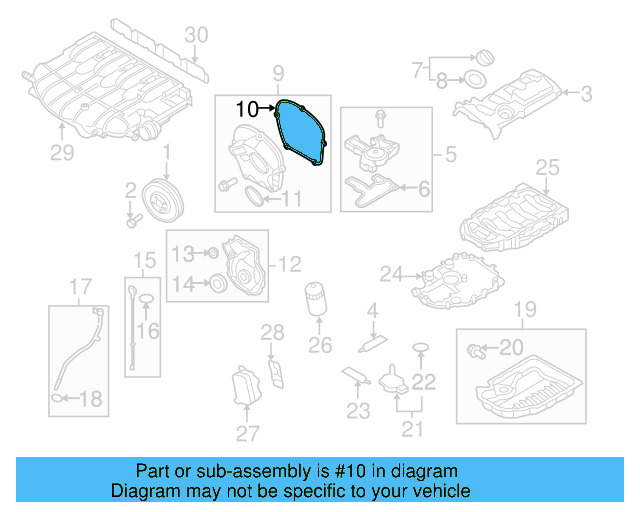 Timing Cover Gasket 06H-103-483-C - View 7