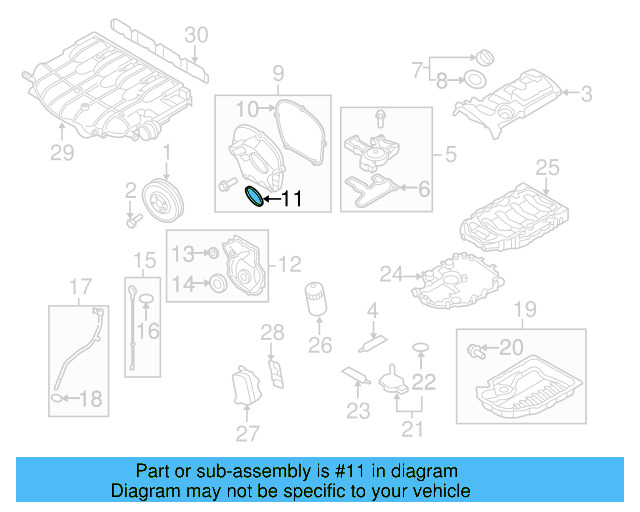 Outer Timing Cover Seal 06H-103-483-D - View 7