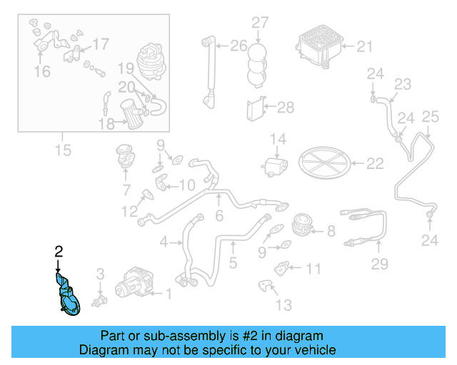 Bracket 3B0-906-615 - View 2