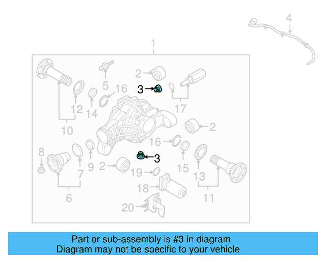 Differential Housing Fill Plug 0AA-409-057 - View 13